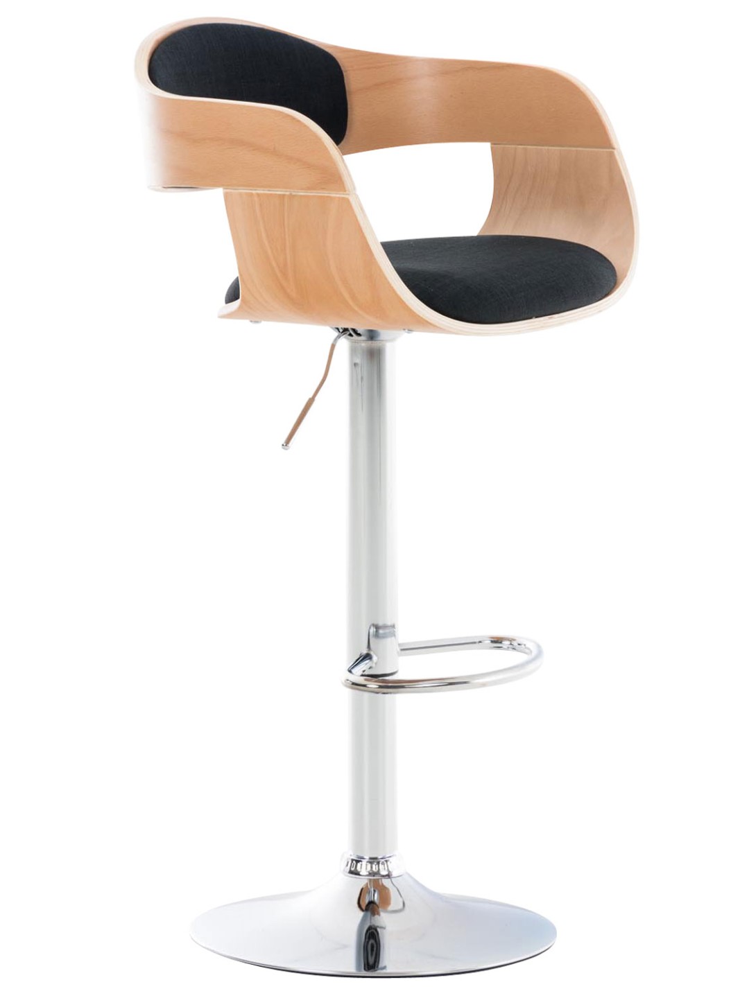 Taburete de bar Kingston C tela, natural/negro