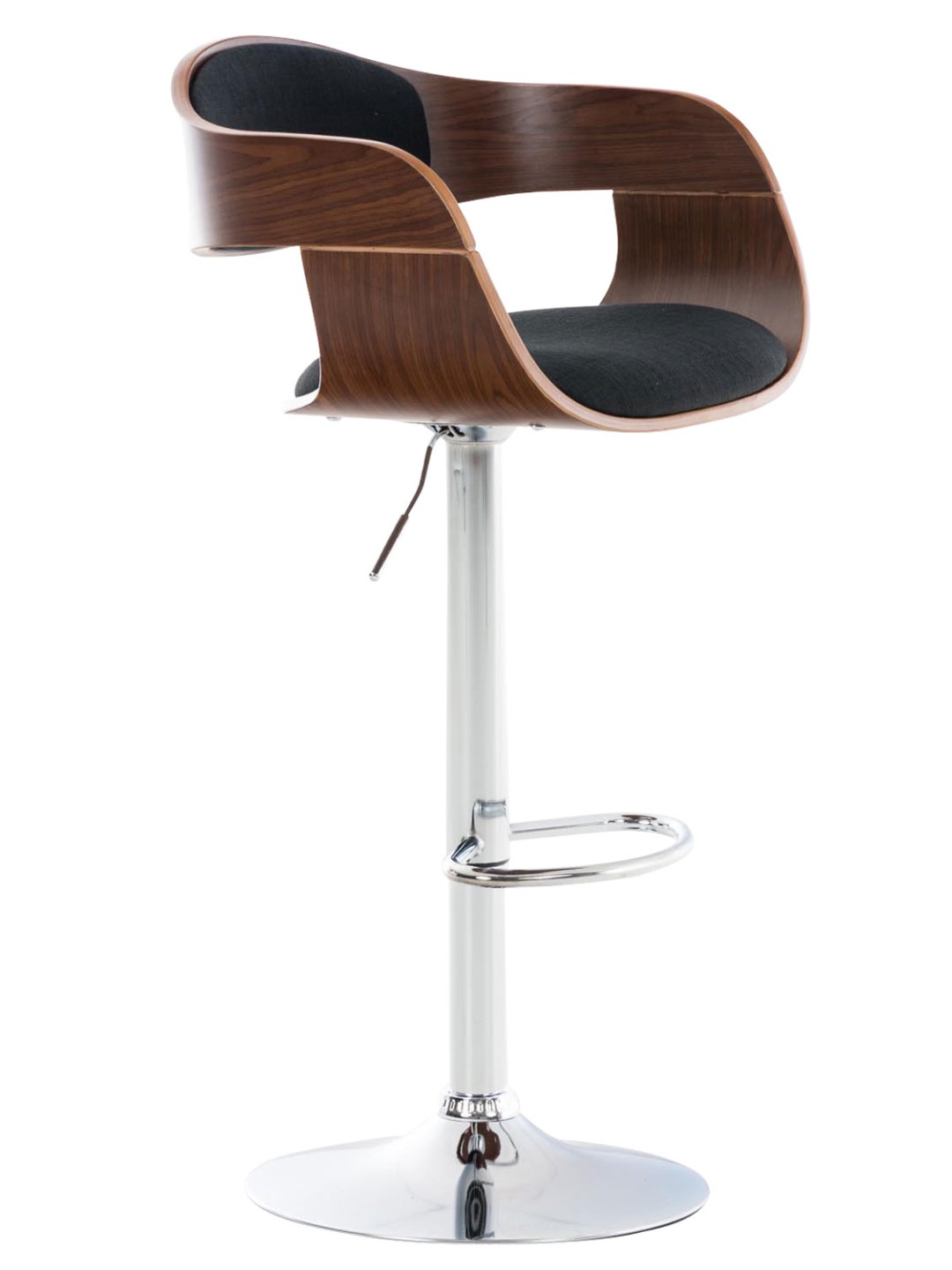 Taburete de bar Kingston C tela, nogal/negro