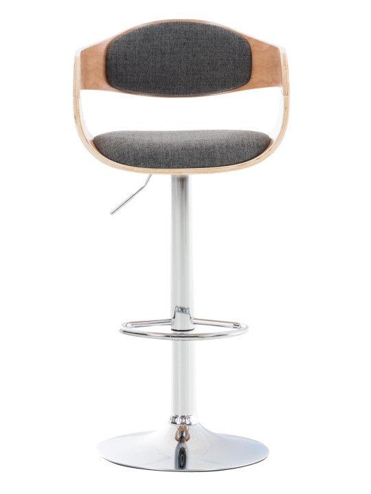 Taburete de bar Kingston C tela, natural/gris claro