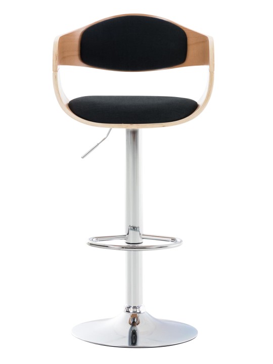 Taburete de bar Kingston C tela, natural/negro