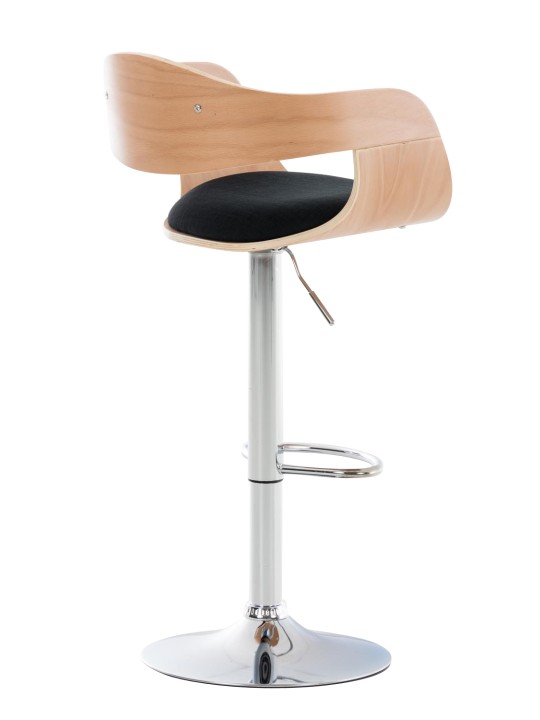 Taburete de bar Kingston C tela, natural/negro