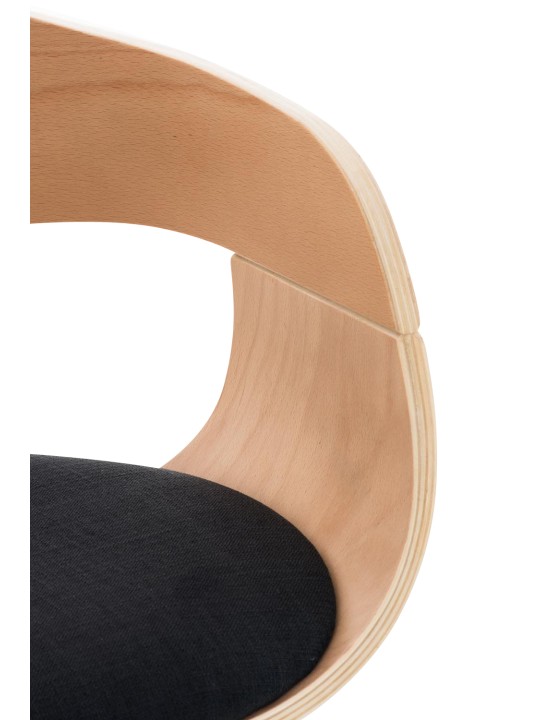 Taburete de bar Kingston C tela, natural/negro