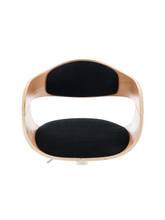 Taburete de bar Kingston C tela, natural/negro