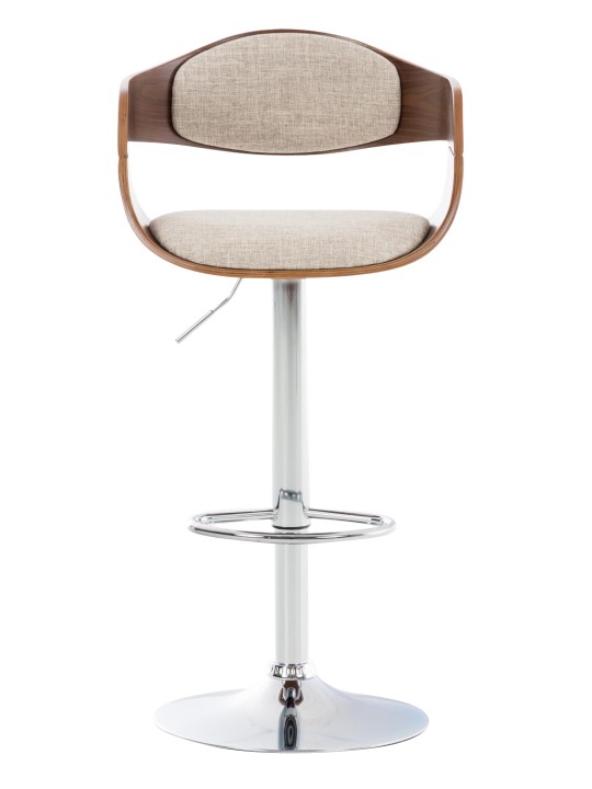Taburete de bar Kingston C tela, nogal/crema Taburete de bar Kingston C tela, nogal/crema