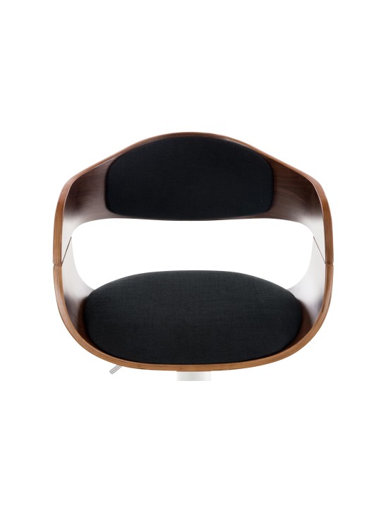 Taburete de bar Kingston C tela, nogal/negro