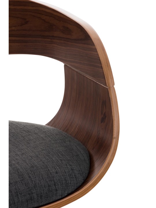 Taburete de bar Kingston C tela, nogal/gris oscuro Taburete de bar Kingston C tela, nogal/gris oscuro