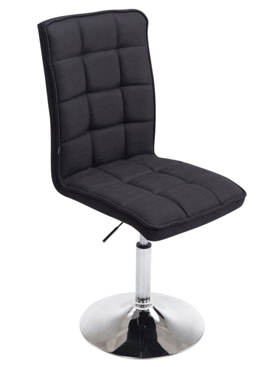 Silla de comedor Peking V2 tela, negro