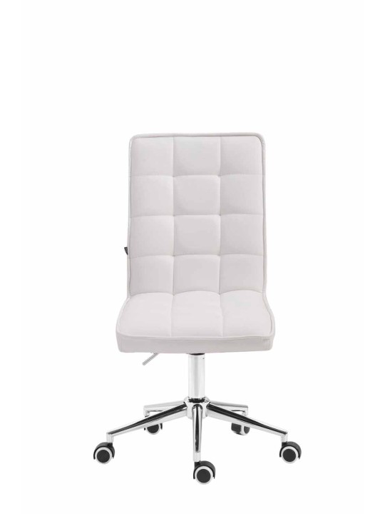 Taburete de trabajo Peking V2 cuero artificial, blanco Taburete de trabajo Peking V2 cuero artificial, blanco