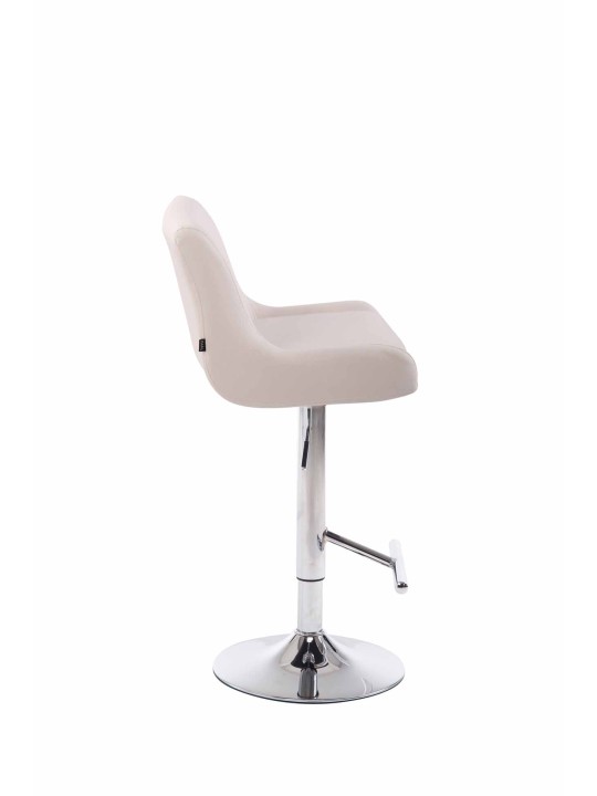 Taburete de bar Club piel sintética C, blanco