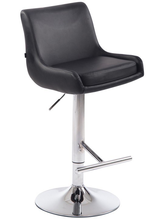 Taburete de bar Club piel sintética C, negro