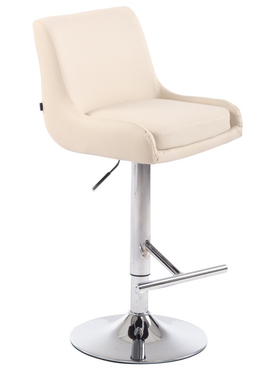 Taburete de bar Club piel sintética C, crema