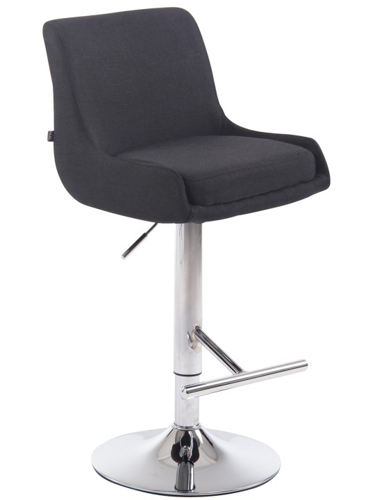 Taburete de bar Club tela C, negro