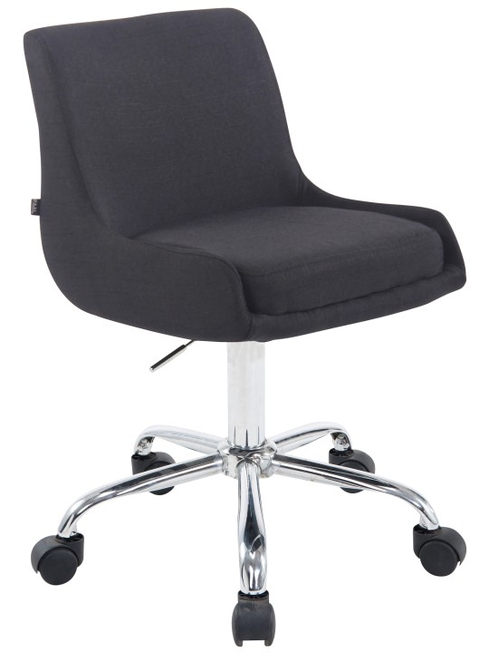 Taburete de trabajo Club tela, negro