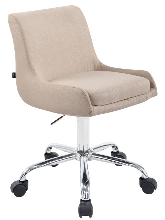 Taburete de trabajo Club tela, crema