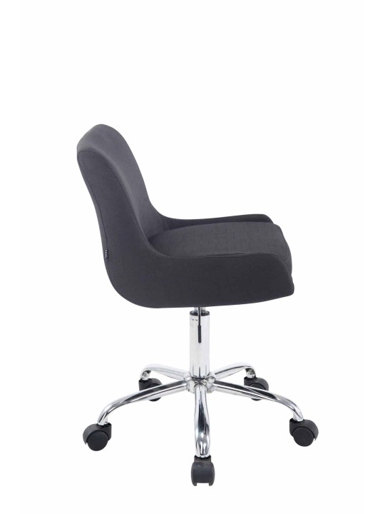 Taburete de trabajo Club tela, negro