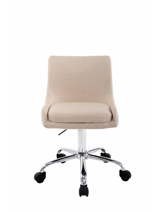Taburete de trabajo Club tela, crema