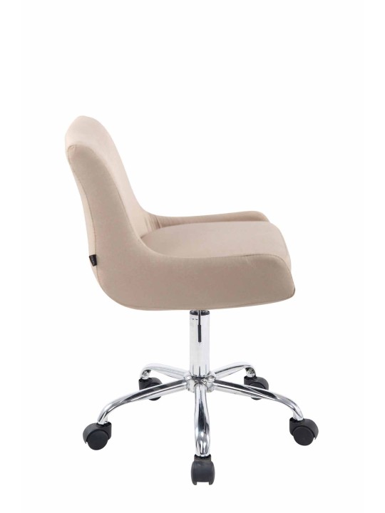 Taburete de trabajo Club tela, crema