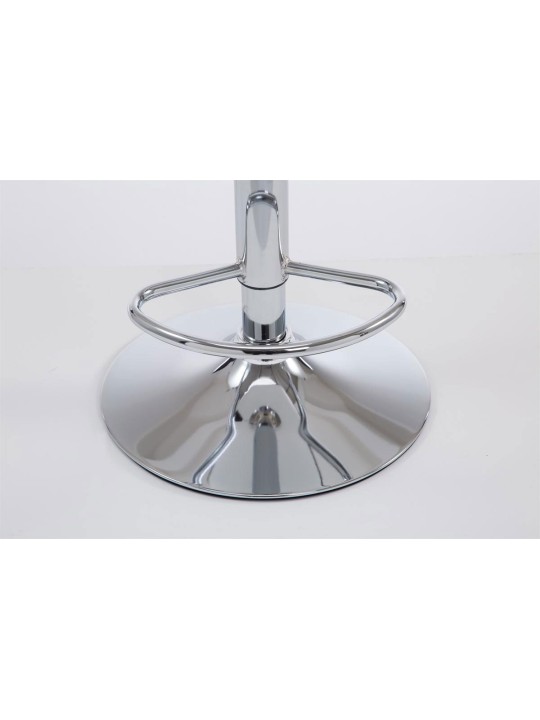 Juego de 2 taburetes de bar Las Vegas V2 polipiel cromado, blanco