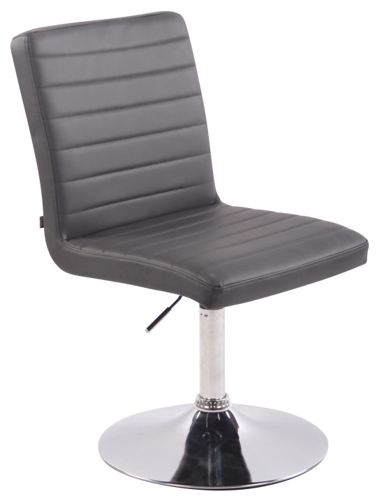 Silla Elvas piel sintética, gris