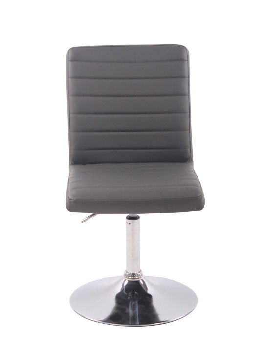 Silla Elvas piel sintética, gris