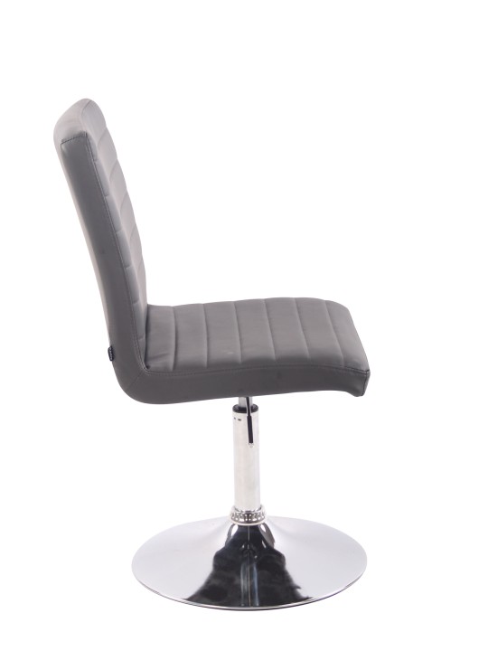 Silla Elvas piel sintética, gris