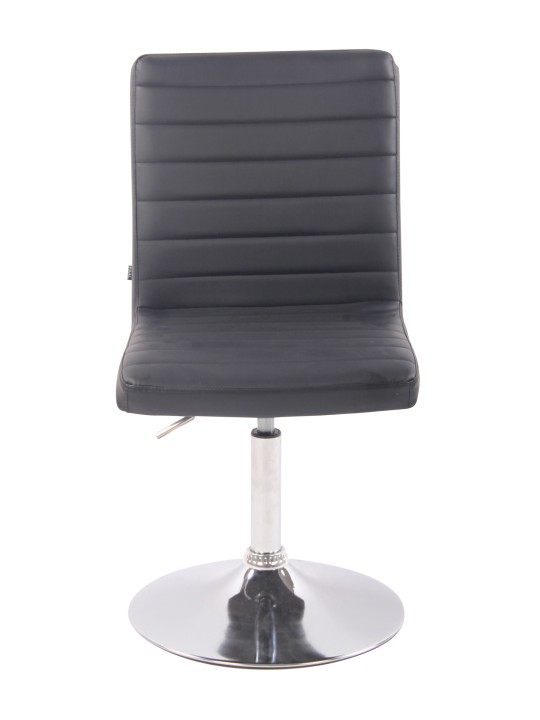 Silla Elvas piel sintética, negro