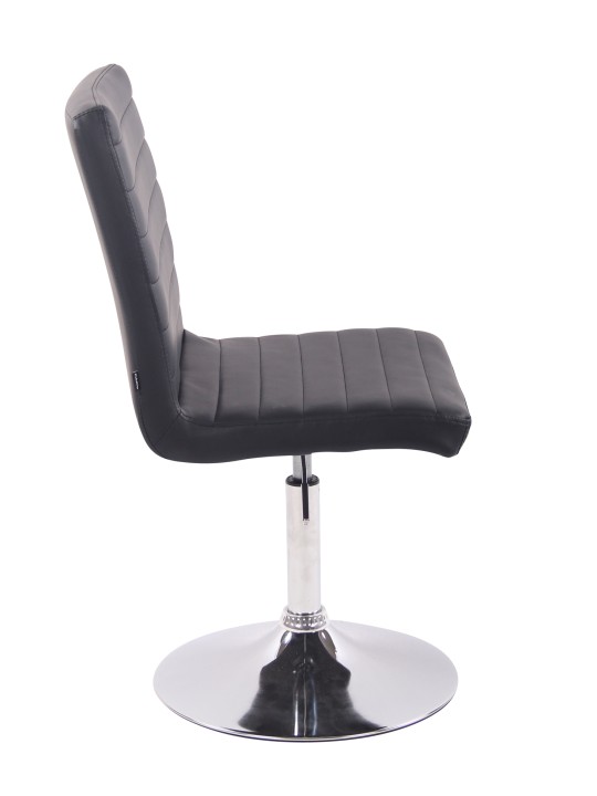 Silla Elvas piel sintética, negro