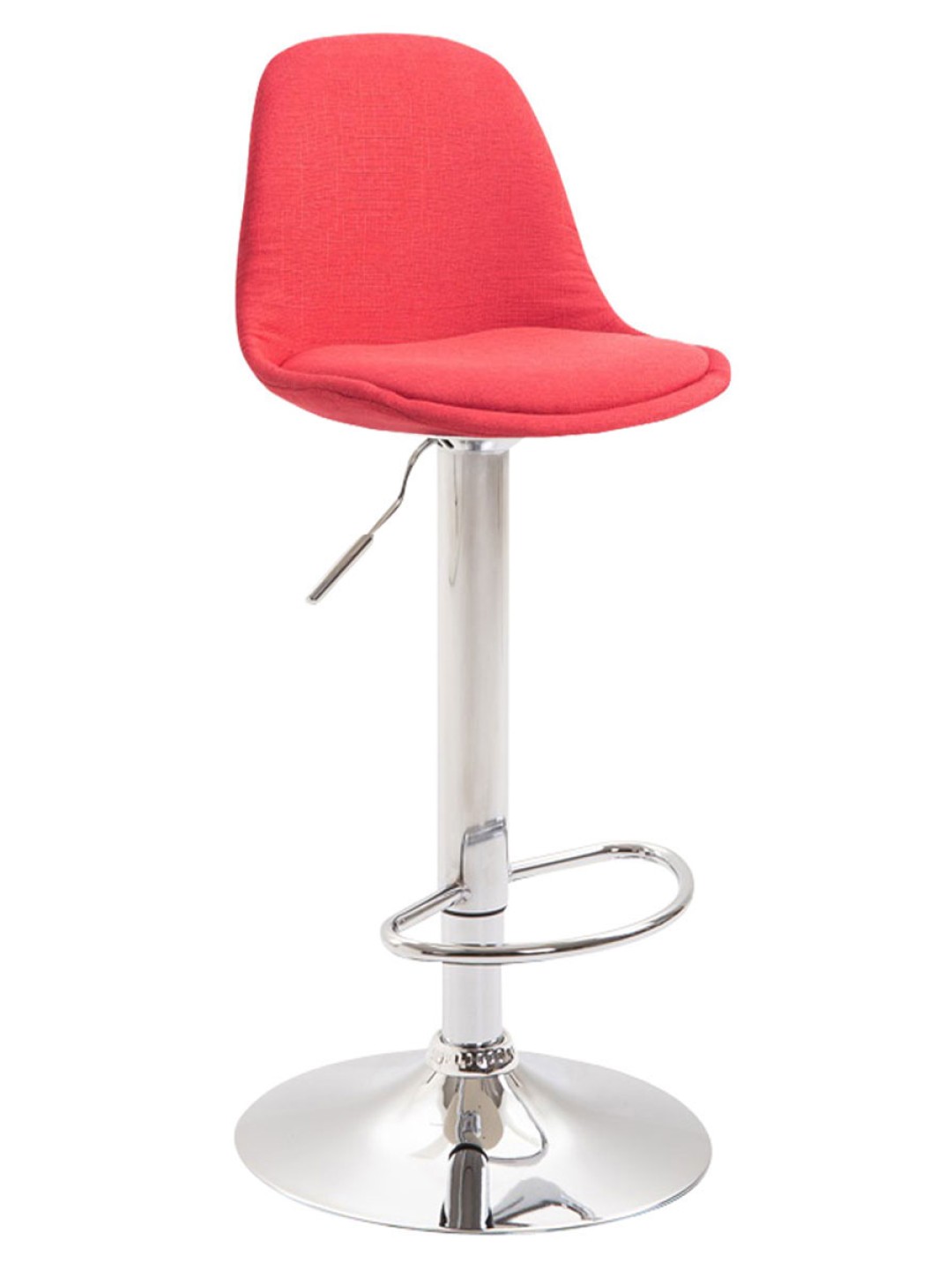 Taburete de bar Kiel tela, rojo
