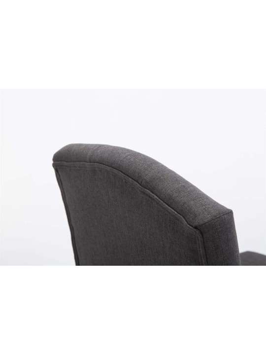 Juego de 2 taburetes de bar Louise tela antiguo-claro, gris oscuro