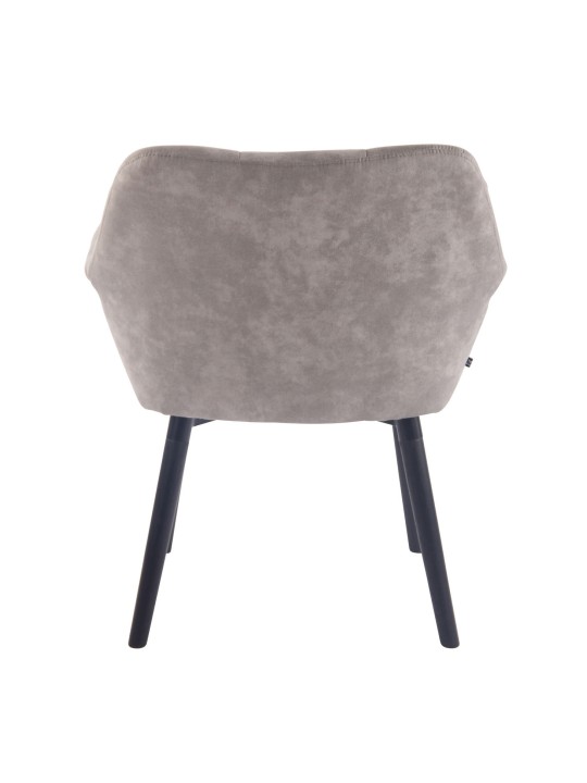 Silla de comedor Cassidy vintage piel sintética, gris