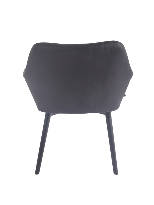 Silla de comedor Cassidy vintage piel sintética, negro