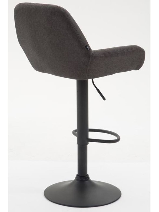 Juego de 2 taburetes de bar tela Braga, gris oscuro