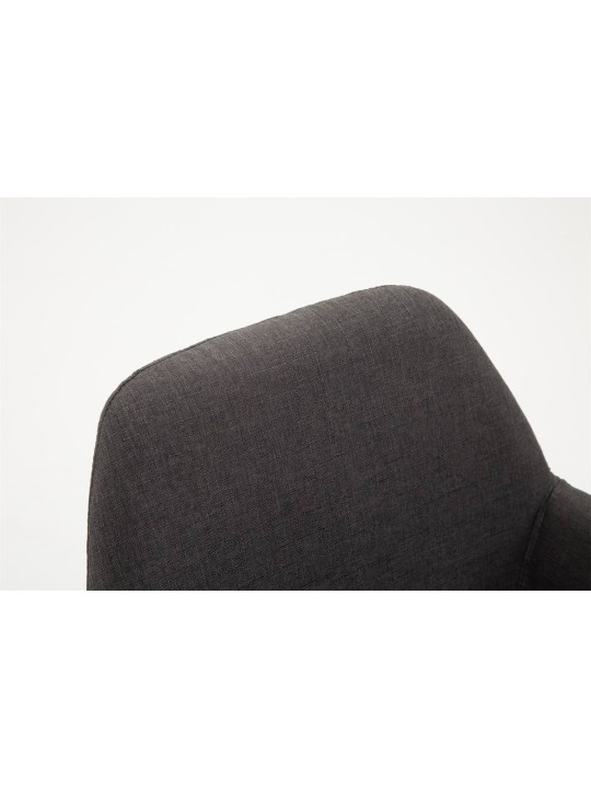 Juego de 2 taburetes de bar tela Braga, gris oscuro