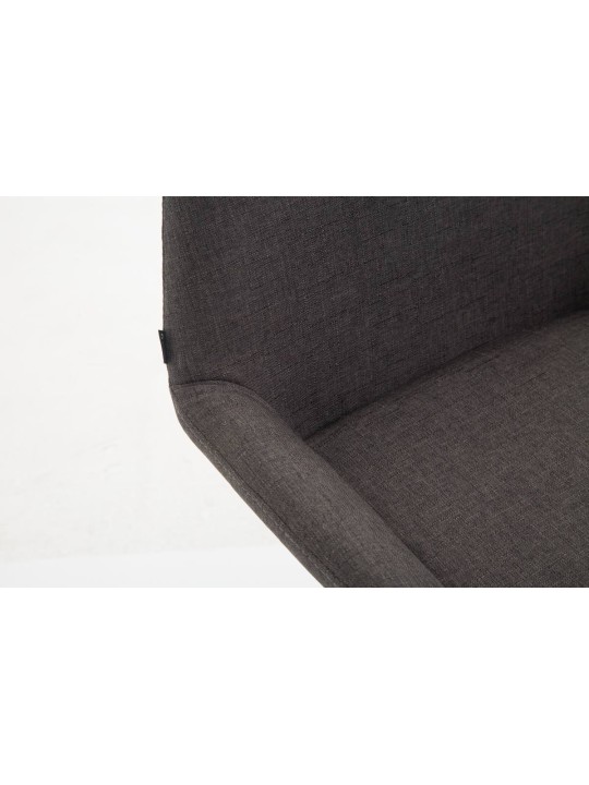 Juego de 2 taburetes de bar tela Braga, gris oscuro