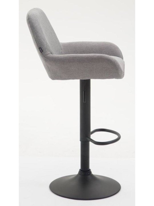 Juego de 2 taburetes de bar tela Braga, gris