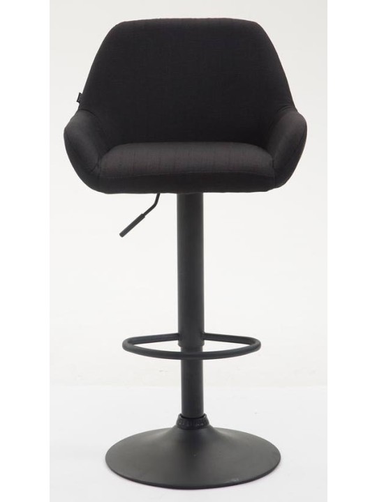 Juego de 2 taburetes de bar tela Braga, negro