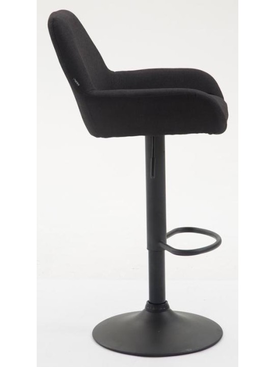 Juego de 2 taburetes de bar tela Braga, negro