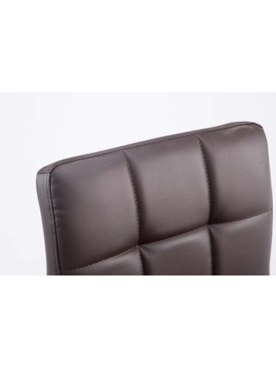 Juego de 2 taburetes de bar Palma V2 piel sintética, marrón