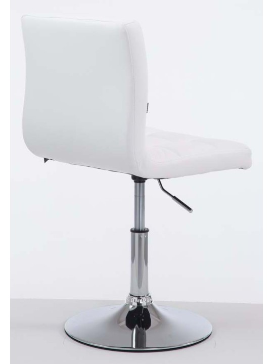 Juego de 2 taburetes de bar Palma V2 piel sintética, blanco