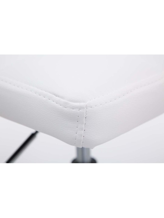 Juego de 2 taburetes de bar Palma V2 piel sintética, blanco