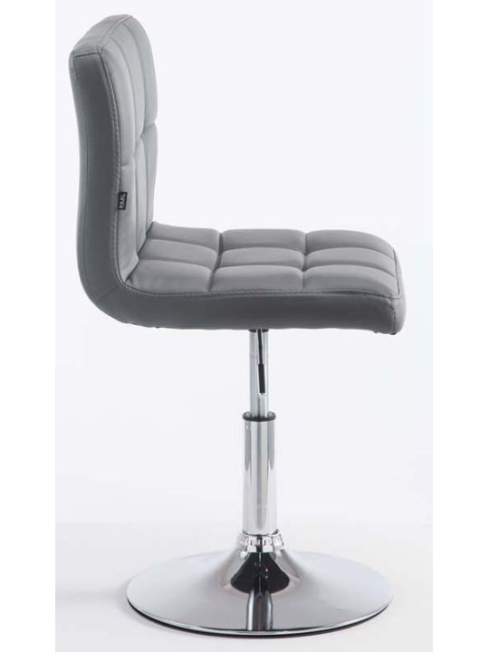 Juego de 2 taburetes de bar Palma V2 piel sintética, gris