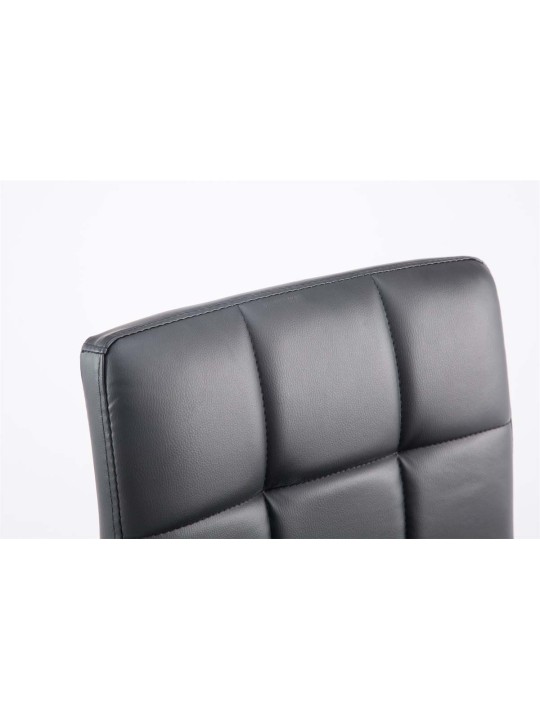 Juego de 2 taburetes de bar Palma V2 piel sintética, negro