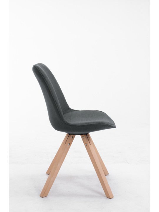 Silla de visita tela Toulouse Natura Square, gris oscuro Silla de visita tela Toulouse Natura Square, gris oscuro