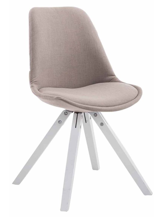 Silla de visita tela Toulouse Cuadrada, taupe