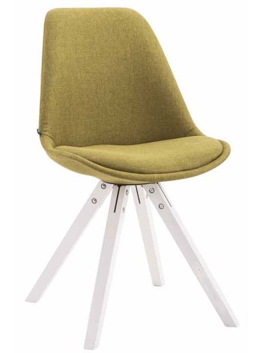 Silla de visita tela Toulouse Cuadrada, verde