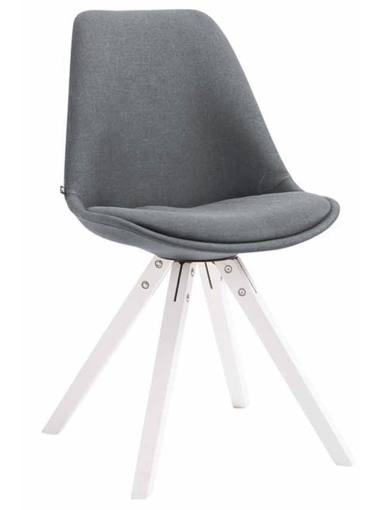 Silla de visita tela Toulouse Cuadrada, gris oscuro