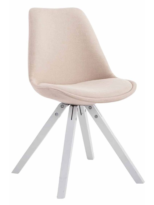 Silla de visita tela Toulouse Cuadrada, crema Silla de visita tela Toulouse Cuadrada, crema
