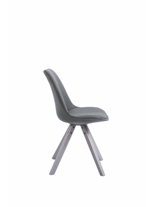 Silla de visita tela Toulouse Cuadrada gris, gris oscuro Silla de visita tela Toulouse Cuadrada gris, gris oscuro