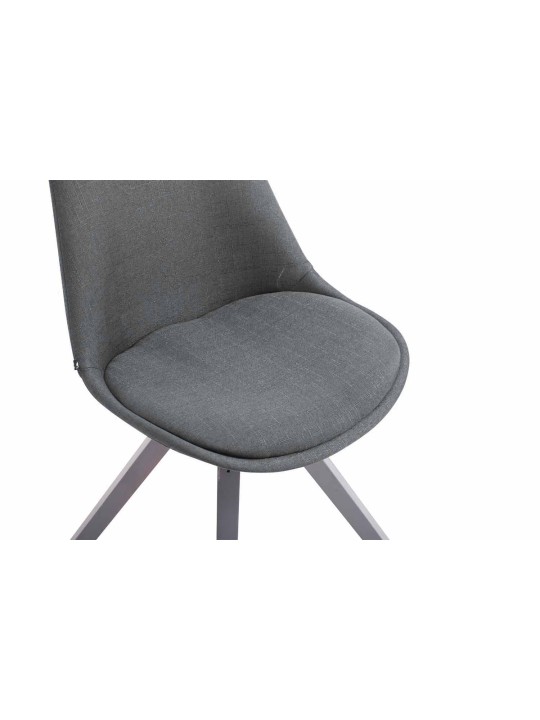 Silla de visita tela Toulouse Cuadrada gris, gris oscuro Silla de visita tela Toulouse Cuadrada gris, gris oscuro