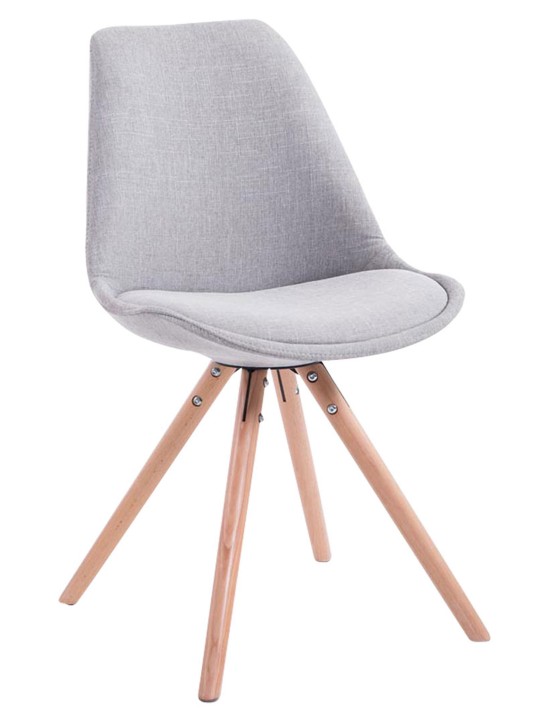 Silla de visita tela Toulouse Natura redonda, gris